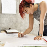 designer working on designs